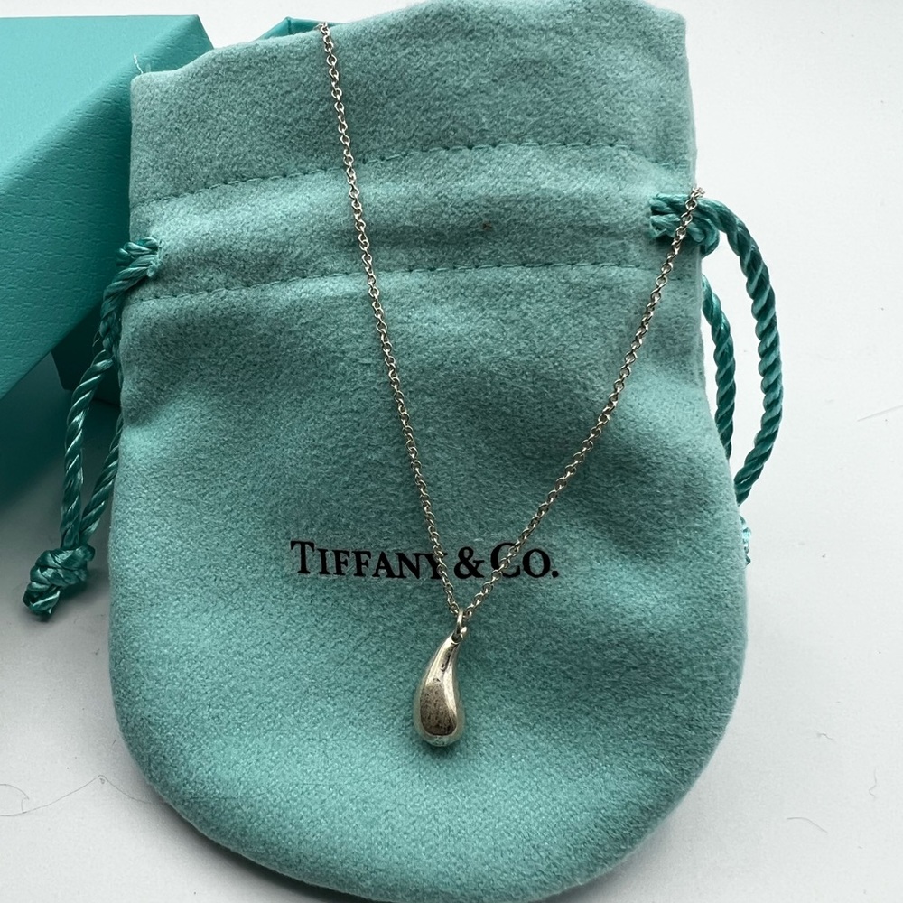 Tiffany and Co sterling teardrop necklace.